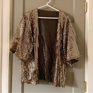 Gold Sequin Kimono